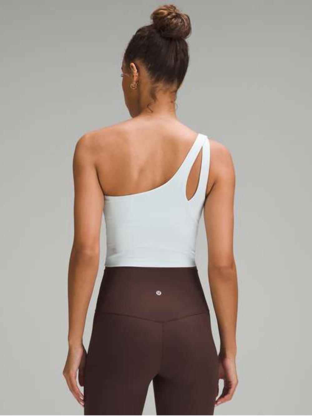 Lululemon Ribbed Nulu Asymmetrical Yoga Tank Top - Bone